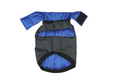 Kurtka dla psa | GREY/BLUE - rozmiar M/L z kołnierzem