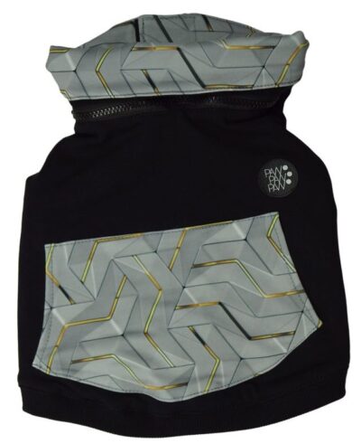 Bluza Cyber Grey | Czarna - rozmiar 4XL z kołnierzem