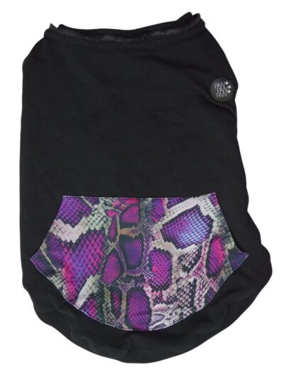 Bluza Snake | Czarna - rozmiar 2XL z kołnierzem